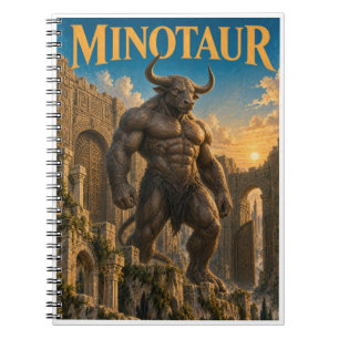 Caderno Espiral Minotauro, Monstro de Fantasia Gótica