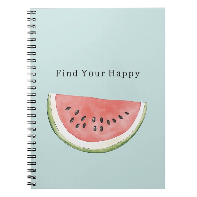 Caderno Espiral Mint Find Your Happy Watermelon (Frente)