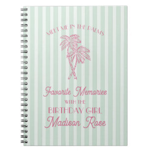 Caderno Espiral Mint Palm Primaveras Memórias Favoritas com Aniver