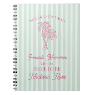 Caderno Espiral Mint Palm Springs Lembranças Favoritas com a Noiva
