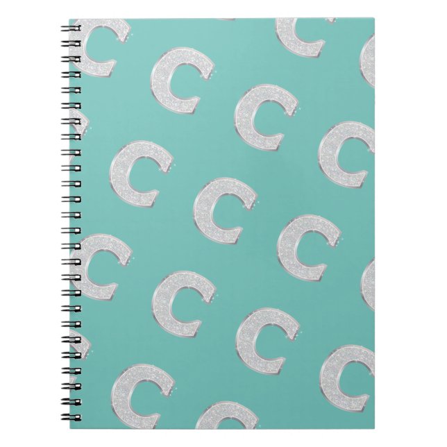 Caderno Espiral Mint Silver - Letra C (Frente)