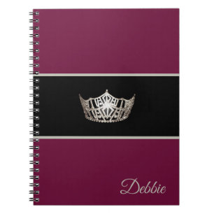 Caderno Espiral Miss América Notebook Pageant Silver Crown
