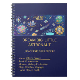Caderno Espiral Missão Galáxia Crianças Poeira Estelar Cósmica Cad