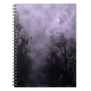 Caderno Espiral Mist Roxo do Céu Assombrado