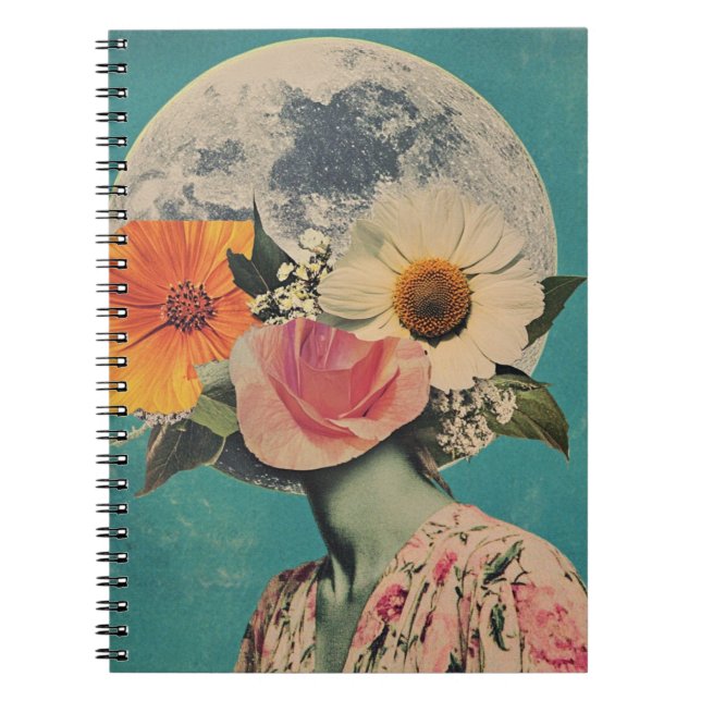 Caderno Espiral Mistério florescente debaixo da lua (Frente)