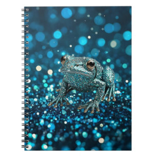 Caderno Espiral Mística do Sapo azul no boque azul