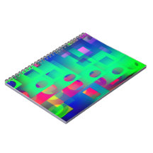 Mistura de cores em retângulos com azul chato...