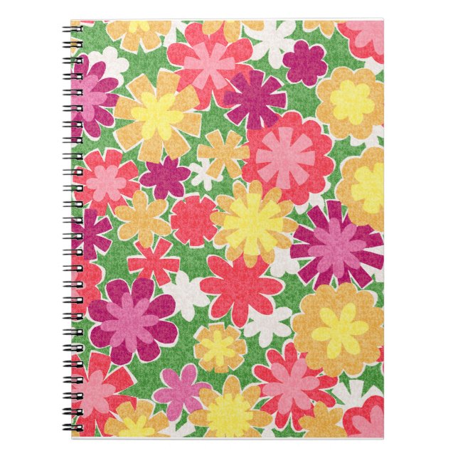 Caderno Espiral Mistura Floral (Frente)