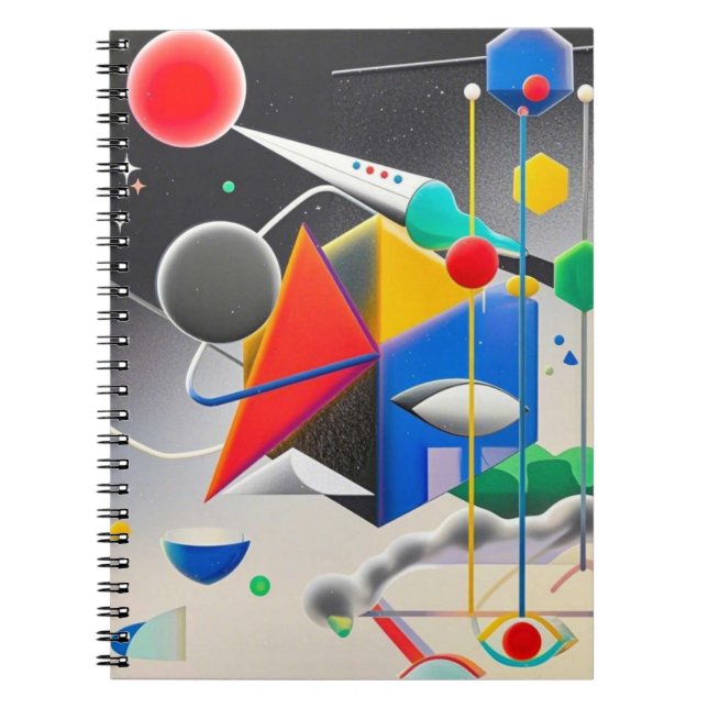 Caderno Espiral Mistura harmônica de texturas, gradientes (Frente)