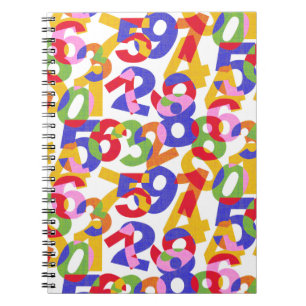 Caderno Espiral Misturar números de cores