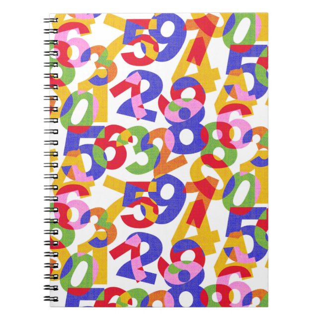 Caderno Espiral Misturar números de cores (Frente)