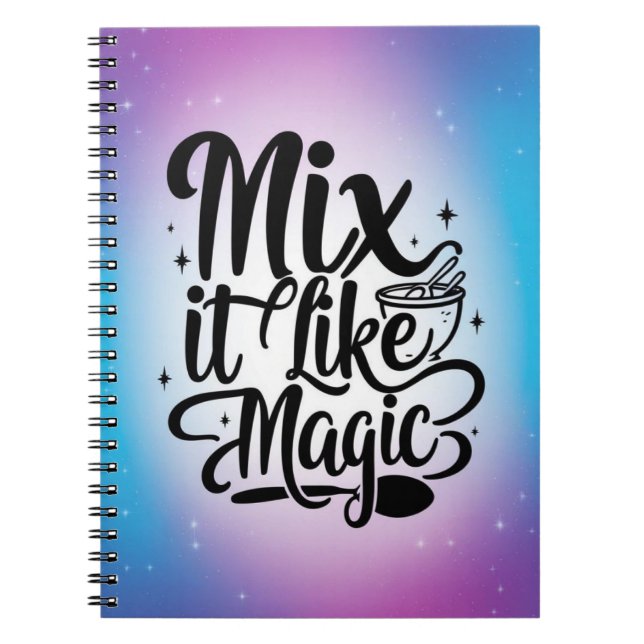Caderno Espiral Misture como Magia opção 2 (Frente)