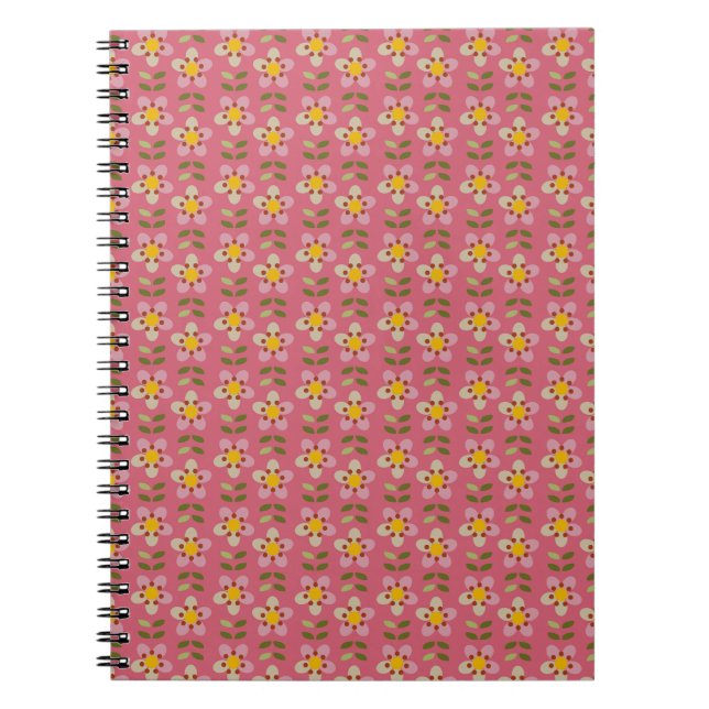 Caderno Espiral MISTY CHARM - Notebook de padrão botânico (Frente)