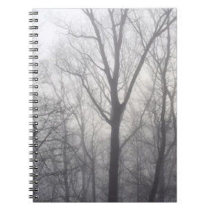 Caderno Espiral Misty Trees Cinza Woodland
