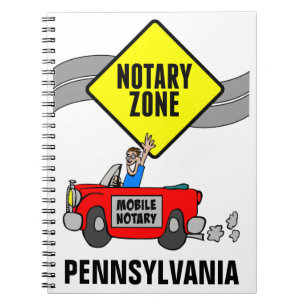 Caderno Espiral Mobile Notary Zone Red Sports Car Pensilvânia