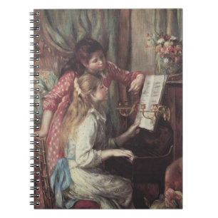 Caderno Espiral Moças ao Piano por Pierre Renoir