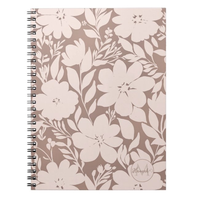 Caderno Espiral Mocha Blossom Elegância (Frente)