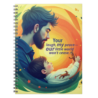 Caderno Espiral Mochila com texto desenhado