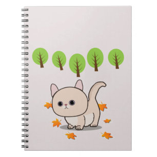 Caderno Espiral Mochila com texto desenhado