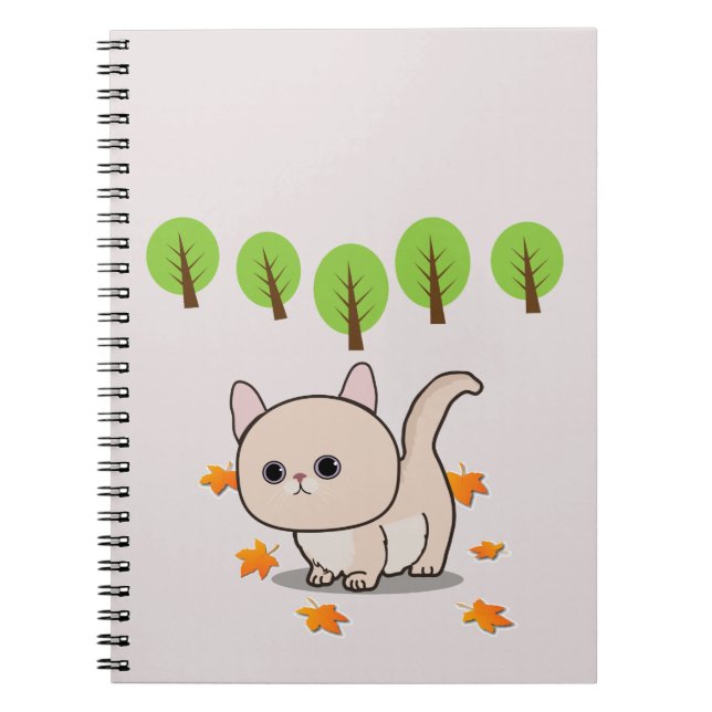 Caderno Espiral Mochila com texto desenhado (Frente)