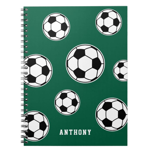Caderno Espiral Mochila Escolar Personalizada de Futebol Infantil (Frente)