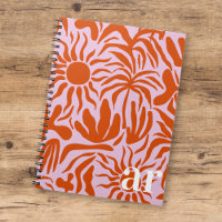 Mod Tropical Boho Pink + Orange Patterno Monograma