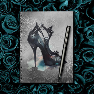 Caderno Espiral Moda gótica Stiletto alto salto com abertura de la