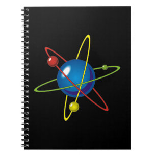 Caderno Espiral Modelo Colorido do Átomo