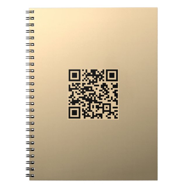 Caderno Espiral Modelo de código QR editável instantaneamente | Fa (Frente)