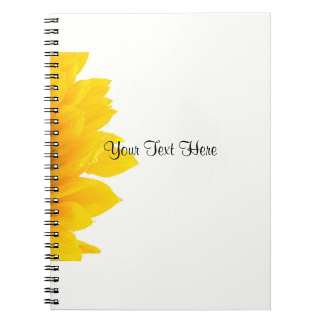 Caderno Espiral Modelo de Girassol Bonito (Frente)