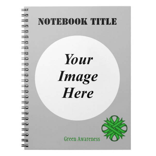 Caderno Espiral Modelo de Green Clover Ribbon por Kenneth Yoncich (Frente)