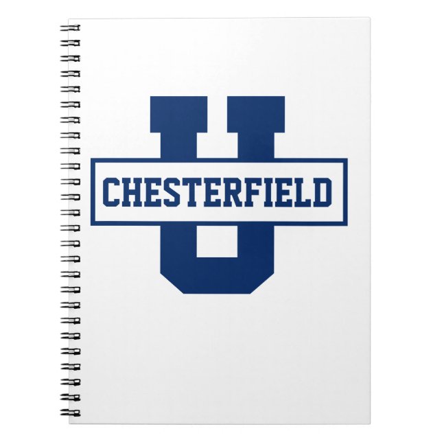 Caderno Espiral Modelo de monograma personalizado da equipe despor (Frente)