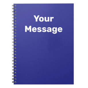 Caderno Espiral Modelo de texto de nome azul e branco faça você me