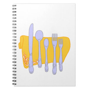 Caderno Espiral Modelo Design de Cozinhar para dinnerware