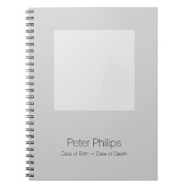 Caderno Espiral Modelo Funeral Guest Book - Adicionar imagem favor