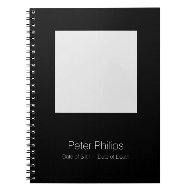 Caderno Espiral Modelo Funeral Guest Book Adicionar imagem favorit (Frente)