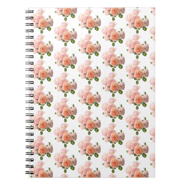 Caderno Espiral Modelo moderno dos Rosas elegantes (Frente)