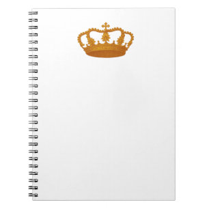 Caderno Espiral Modelo que DOURADO do artigo do presente da coroa