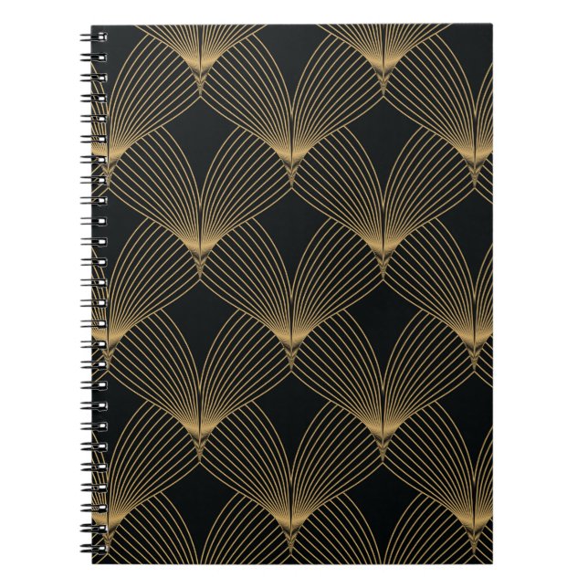 Caderno Espiral modelo simples de deco de arte geométrico (Frente)