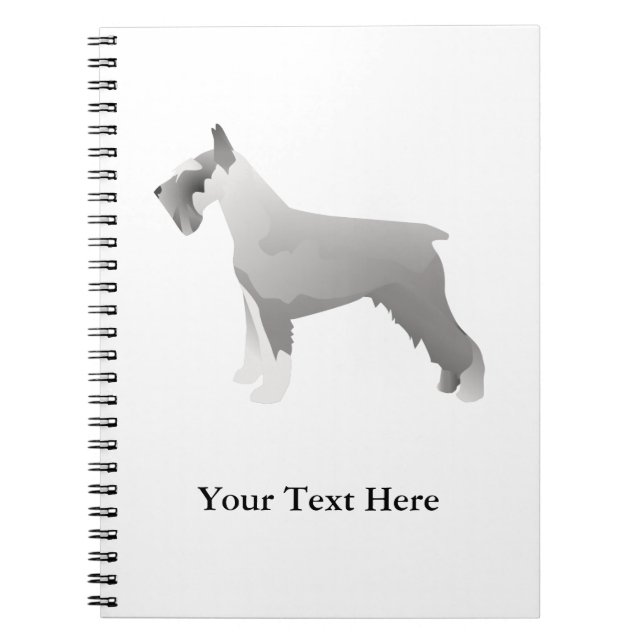 Caderno Espiral Modelos Schnauzer prontos para personalizar (Frente)