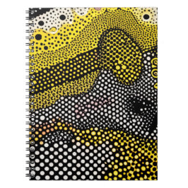 Caderno Espiral Modern Abstract Dot Pattern 
