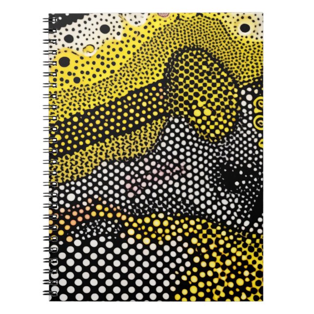 Caderno Espiral Modern Abstract Dot Pattern  (Frente)