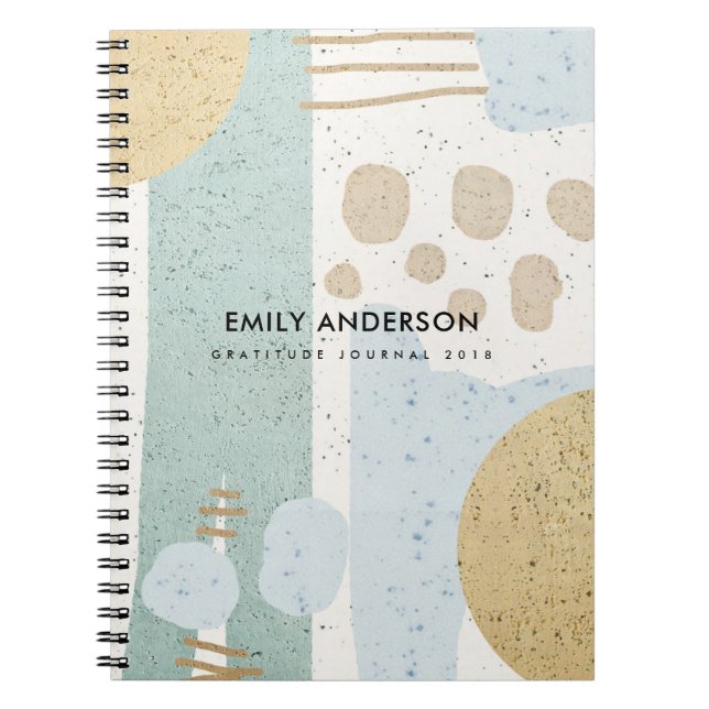 CADERNO ESPIRAL MODERN ABSTRACT GEOMETRIC ART CERAMIC TEXTURE (Frente)