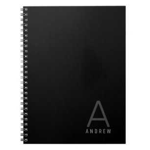 Caderno Espiral Modern Black Professional Minimal Personalized