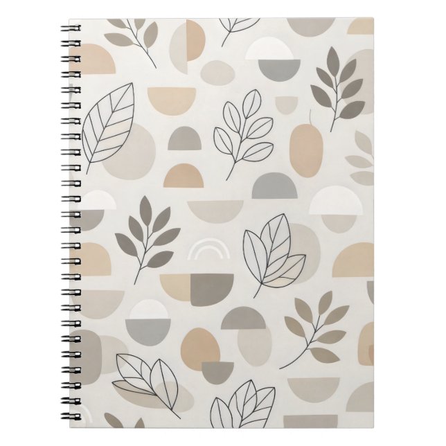 Caderno Espiral Modern Botanical Geometry (Frente)