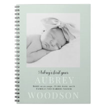 Modern Elegant Photo Baby's First Year Journal