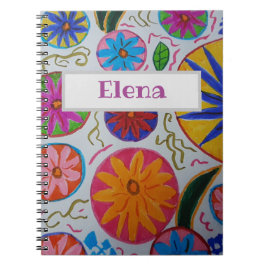Caderno Espiral Modern Floral Spiral Notebook