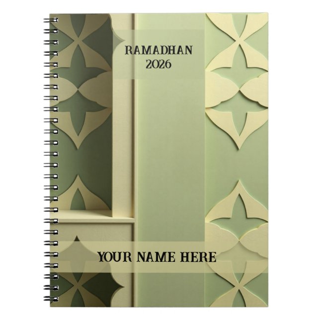 Caderno Espiral Modern Geometric Muslim (Frente)