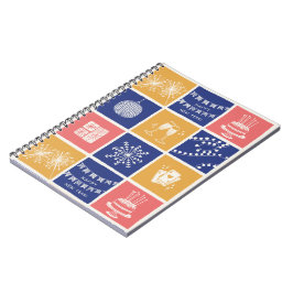 Caderno Espiral Modern Hand-Drawn Colorful New Year 2026