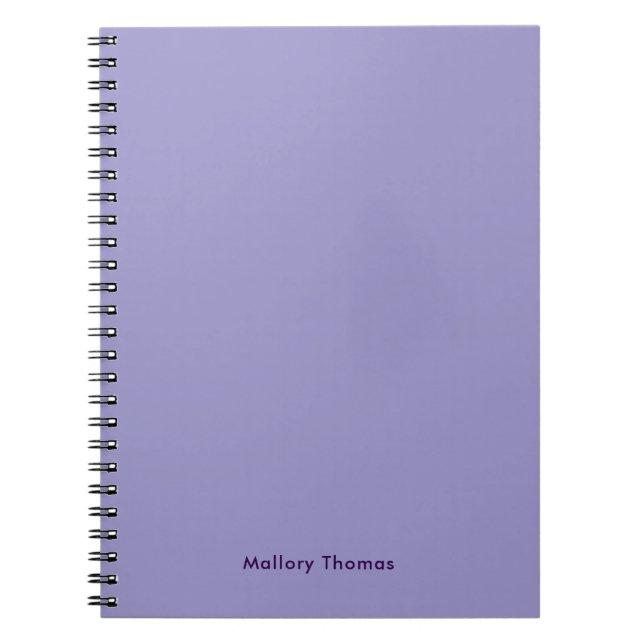 Caderno Espiral Modern Minimalist Trendy Purple Cute (Frente)
